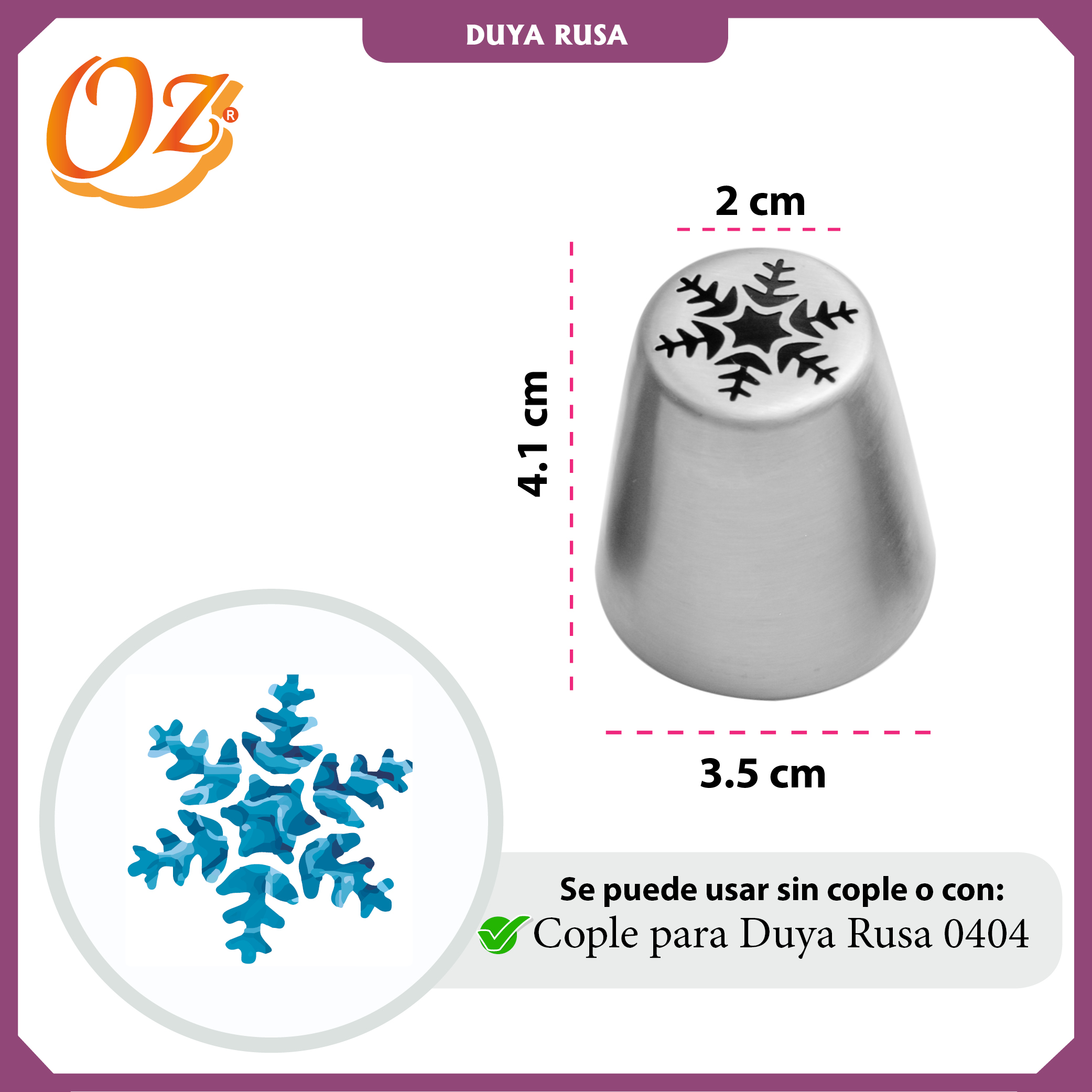 Boquilla para repostería - Duya estrella navideña 242-02 - Imagen 2