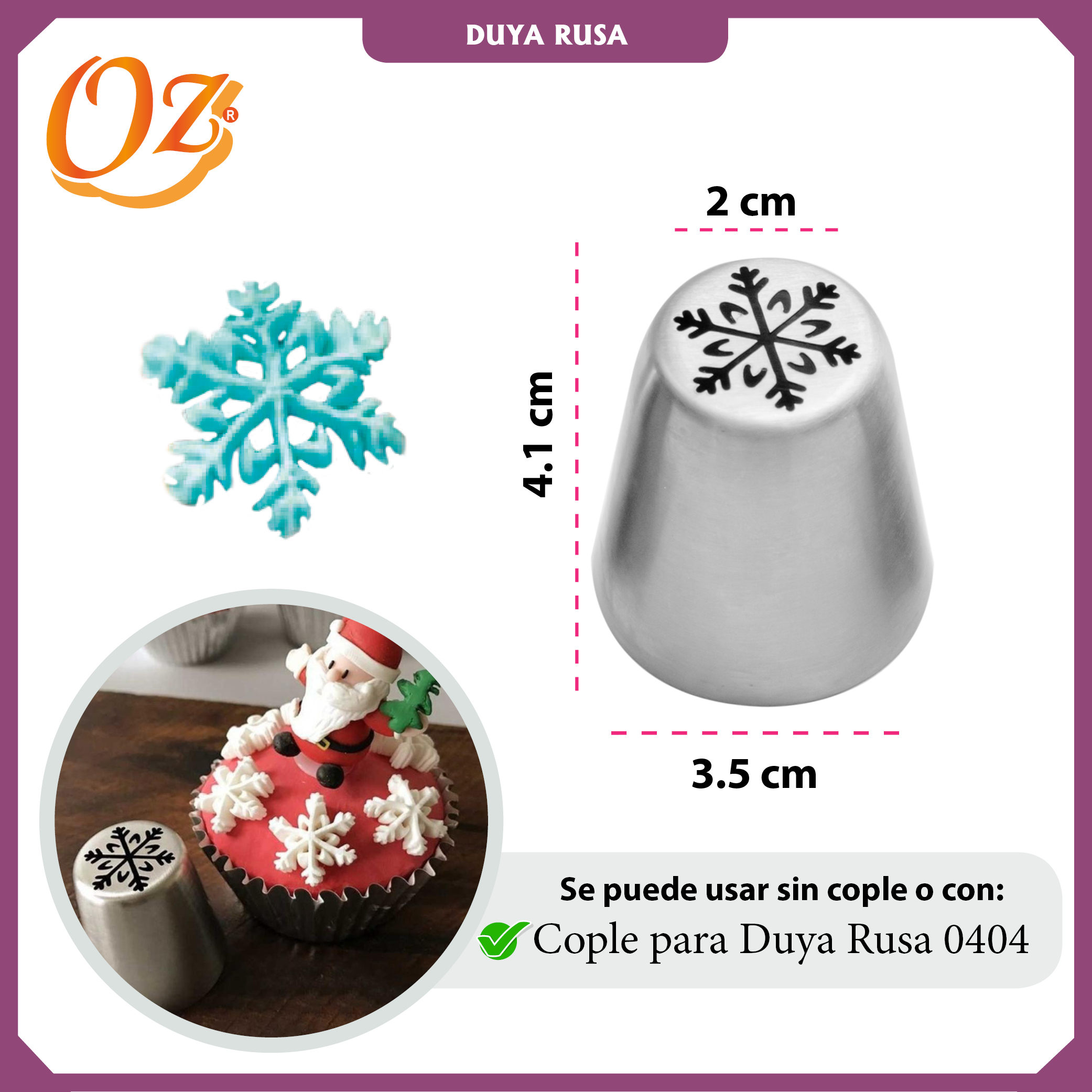 Boquilla para repostería - Duya nieve navidad 242-04 - Imagen 2