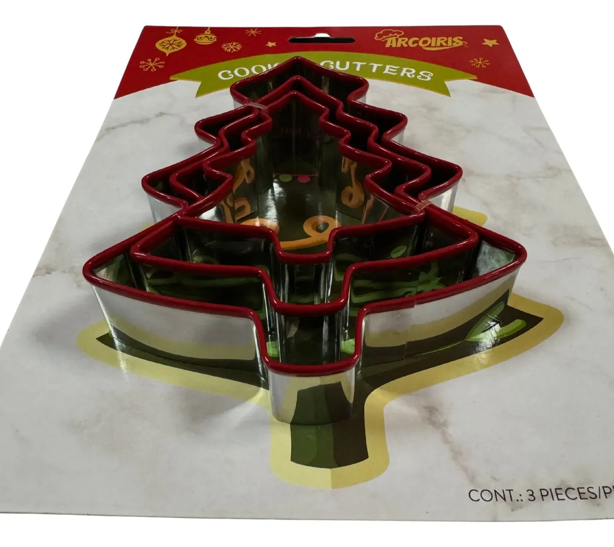 Set de 3 cortadores árbol de navidad acero inox. (200833) - Imagen 2