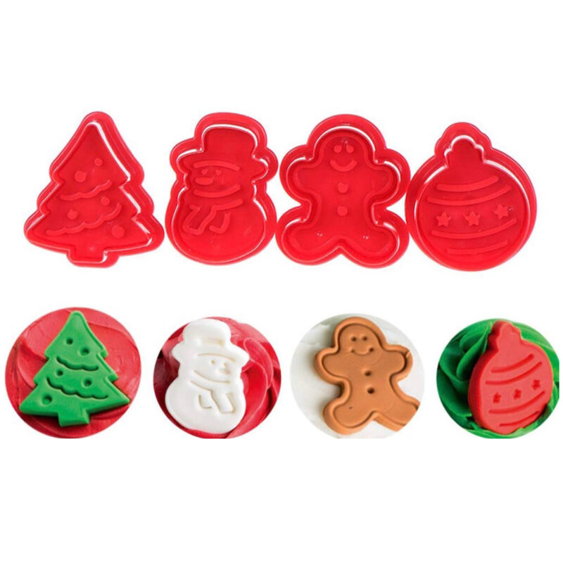 Set de 4 cortadores esfera, pino, mono jengibre 200839