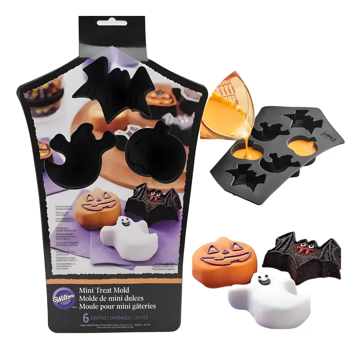 Molde Silicon Calabaza murcielago fastama 6 cav (2105-0-0842) - Imagen 4