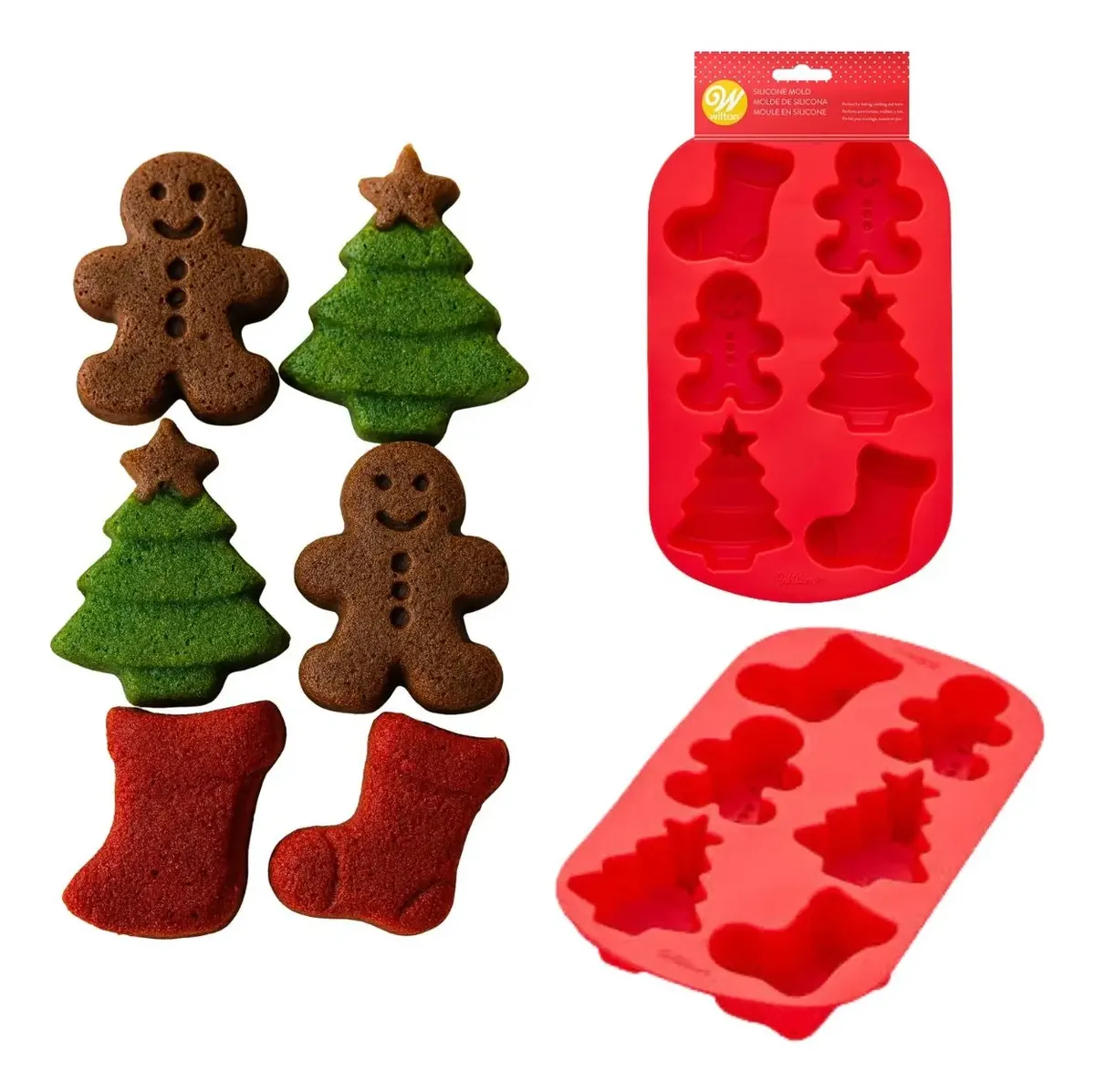 Molde Silicón Navideño Bota Pino Mono de jengibre Wilton (2105-0-0848) - Imagen 3