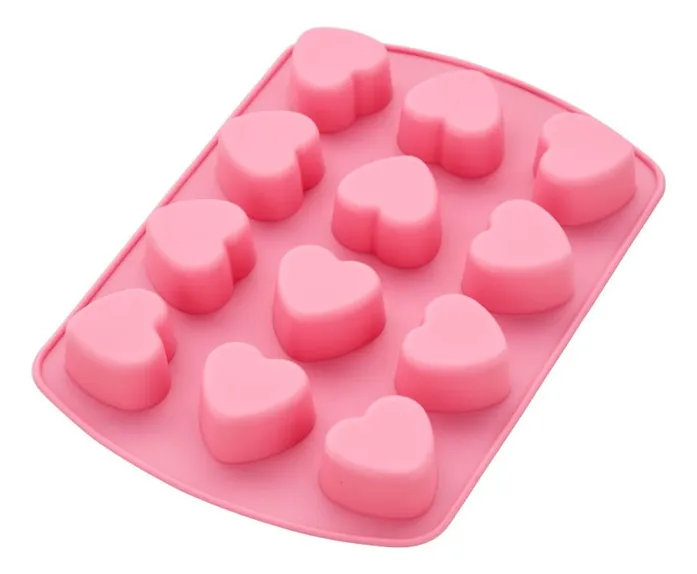 Molde Silicón Corazón 12 cav San Valetín 2105-0-0883