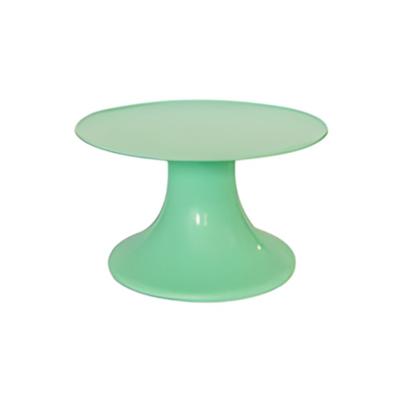 Pedestal Tradicional Verde Alto 12.5 cm Plato Liso 22 cm