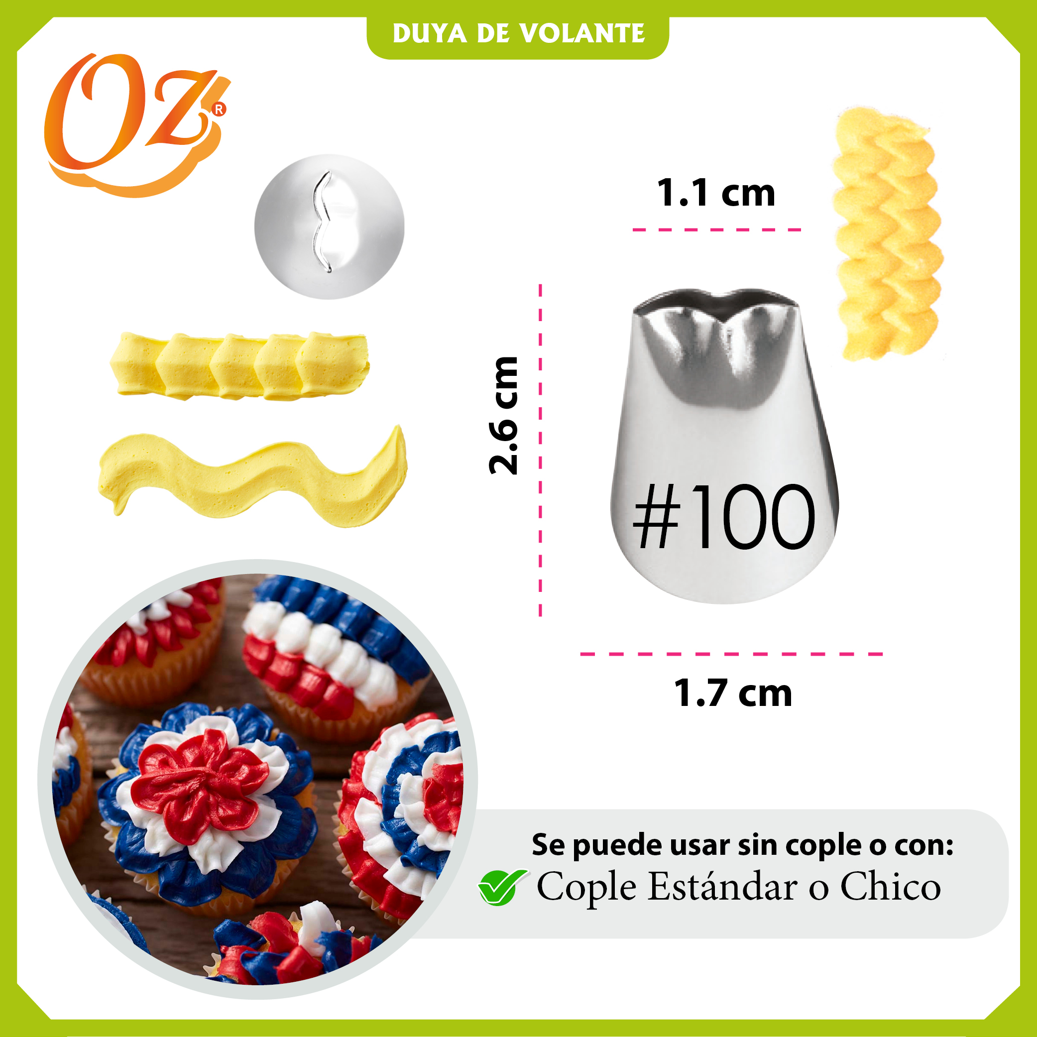 Duya Volante o Bordes No. 100 Marca Oz 240-100 - Imagen 2