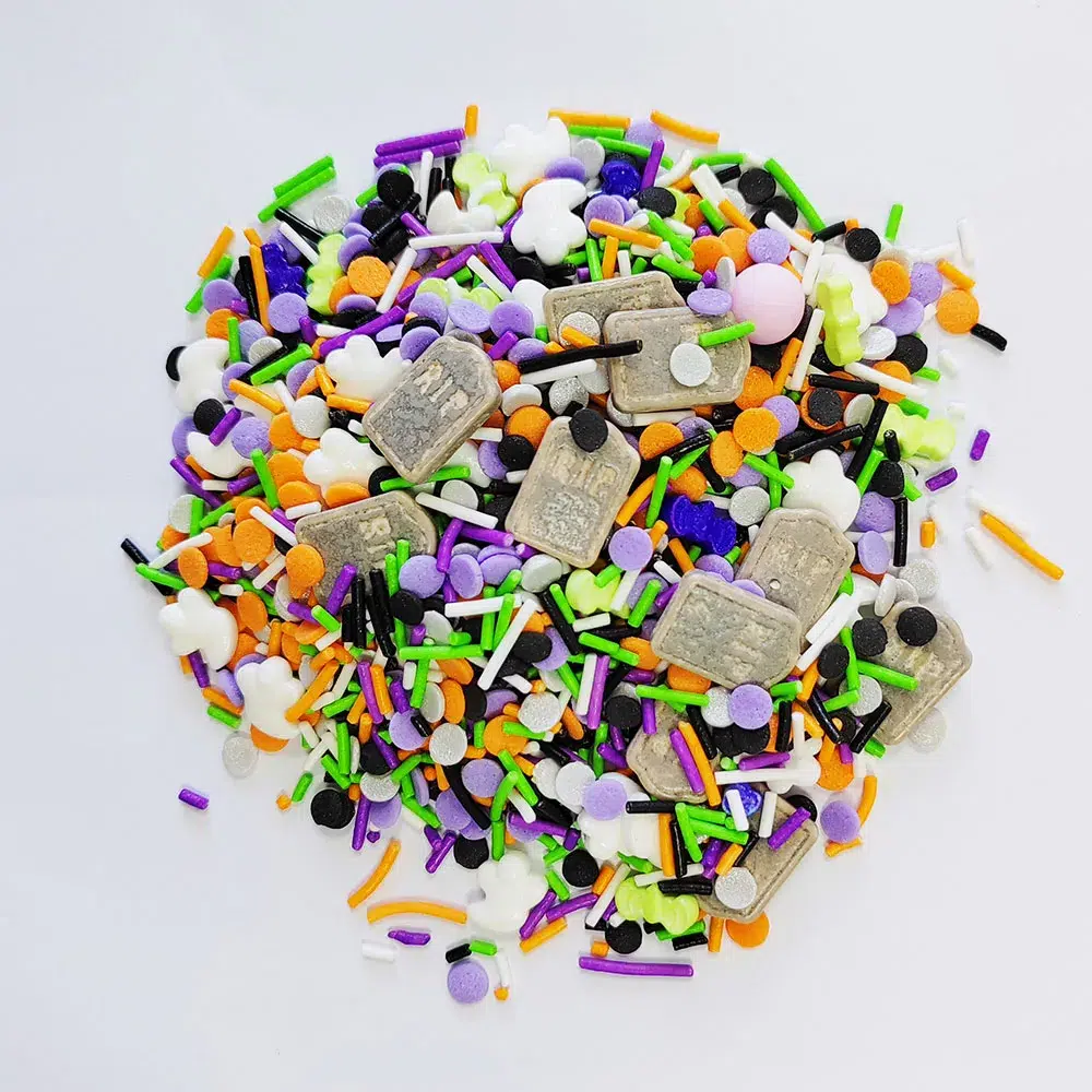 Sprinkles Mix Violeta con Lapida 80 g Marca Arcoiris. (900568) - Imagen 3