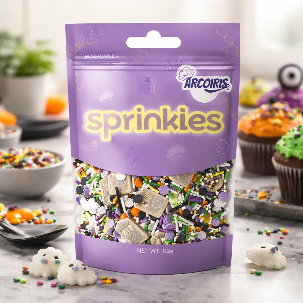 Sprinkles Mix Violeta con Lapida 80 g Marca Arcoiris. (900568) - Imagen 4