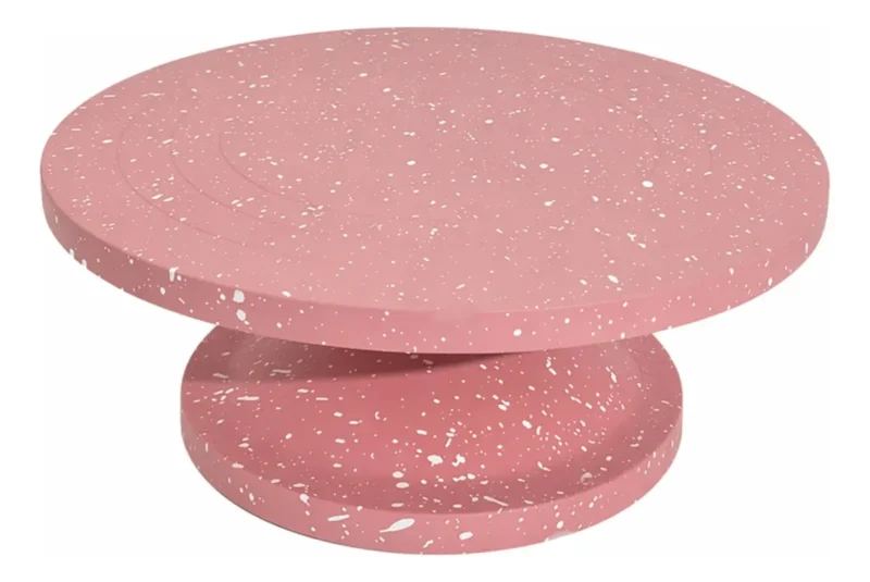 Base Giratoria Plástico Rosa 30cm (TC-045R)