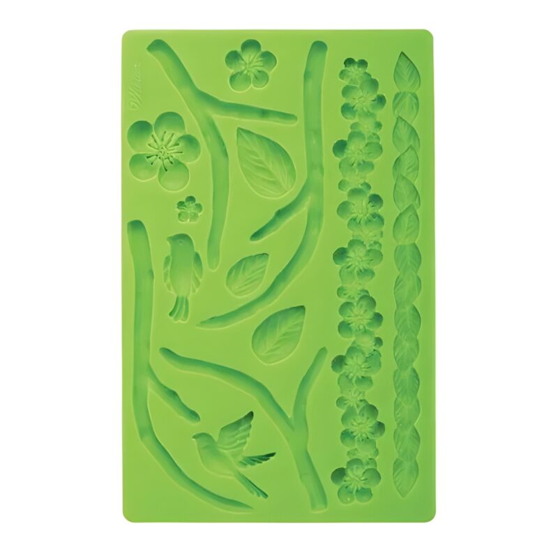 Molde de silic?n para fondant y pasta de goma dise?o naturaleza Wilton 409-2565