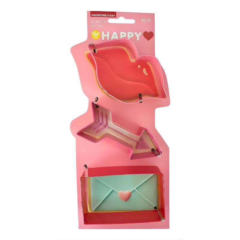 Juego de Cortadores con 3 pzas San Valentín 2308-0-0348