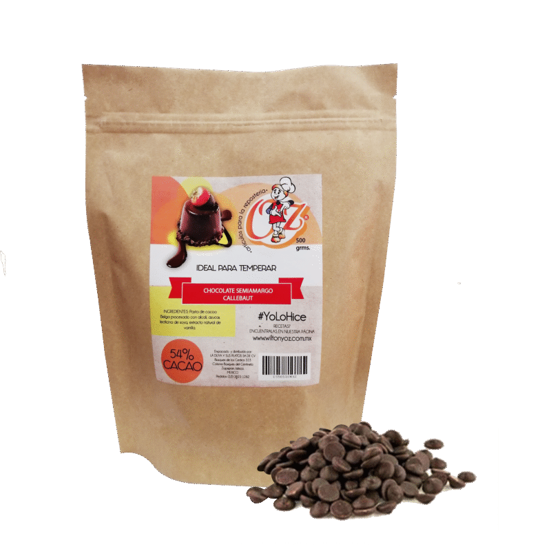 Chocolate callebaut semi amargo 54% cacao