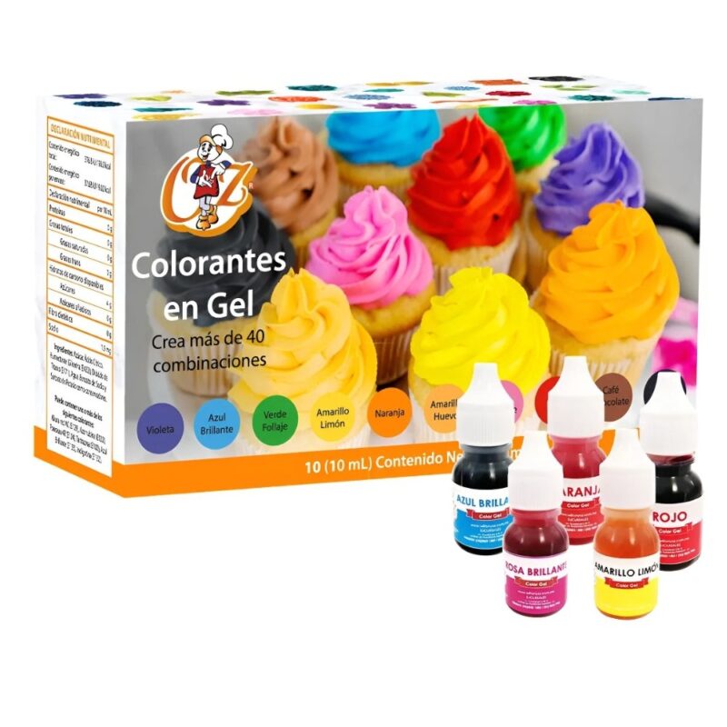 Set de 10 colorantes en Gel 10ml (1216-33)