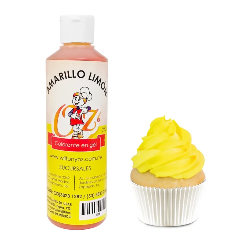 Colorante Oz Comestible en Gel Amarillo Limon 240ml (525)
