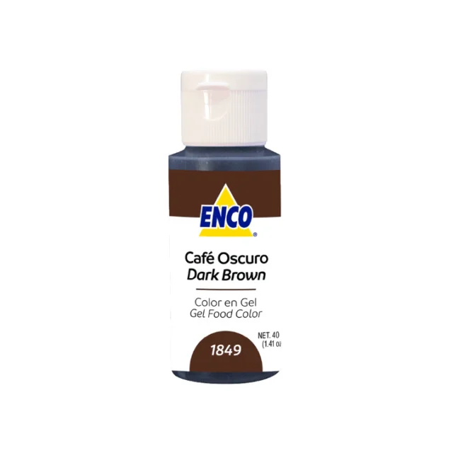 Colorante Enco Comestible Café Oscuro en Gel 40gr. (1849)