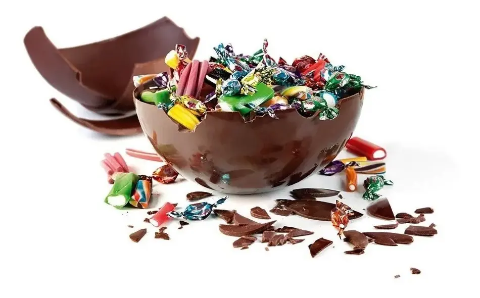 Molde Esfera 3d Para Chocolate Plastico 14 Cm (2504-037) - Imagen 4